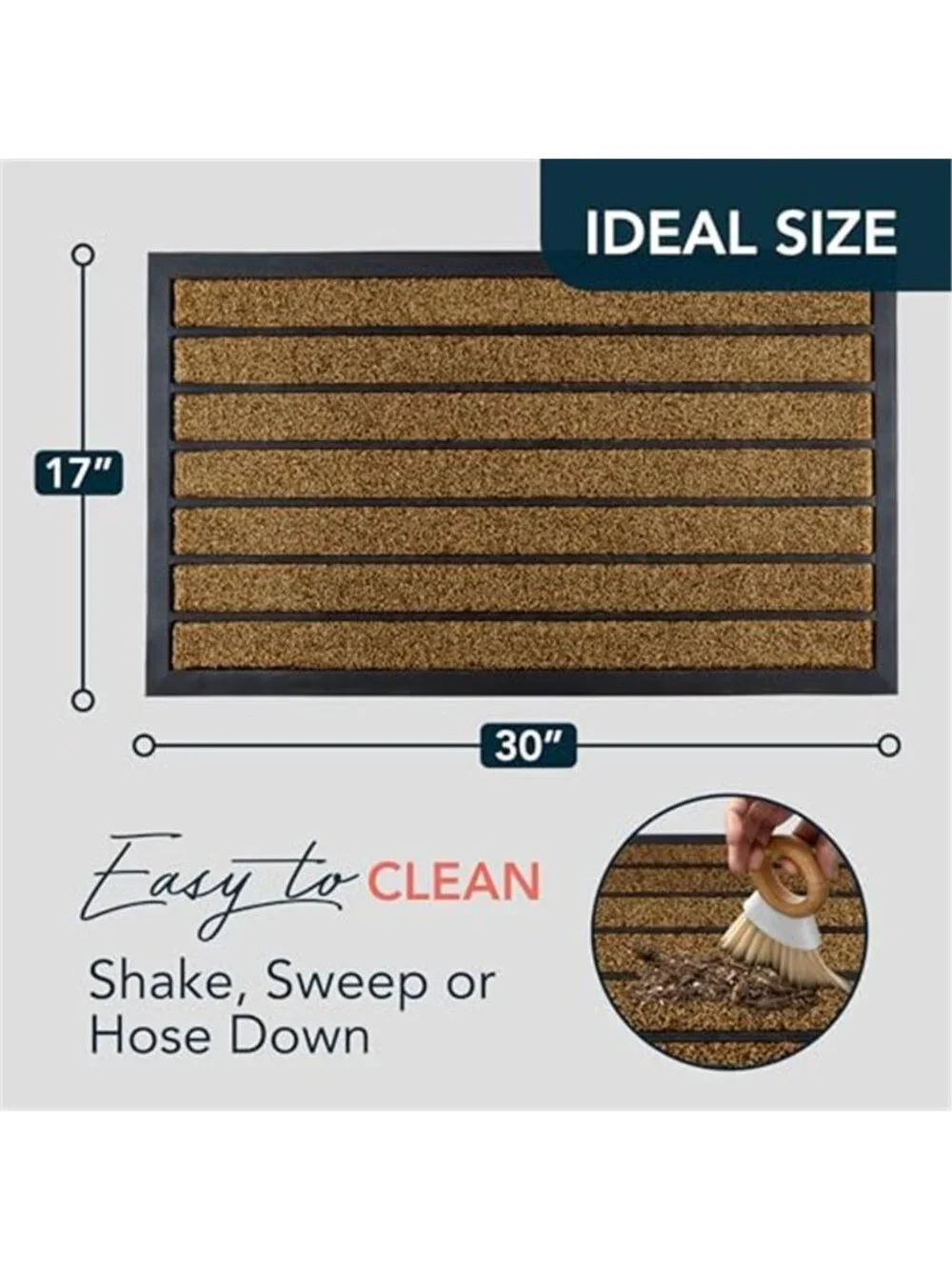 Extra Durable Door Mat - Dirt Trapping Outdoor Welcome Mats - Non-Slip
